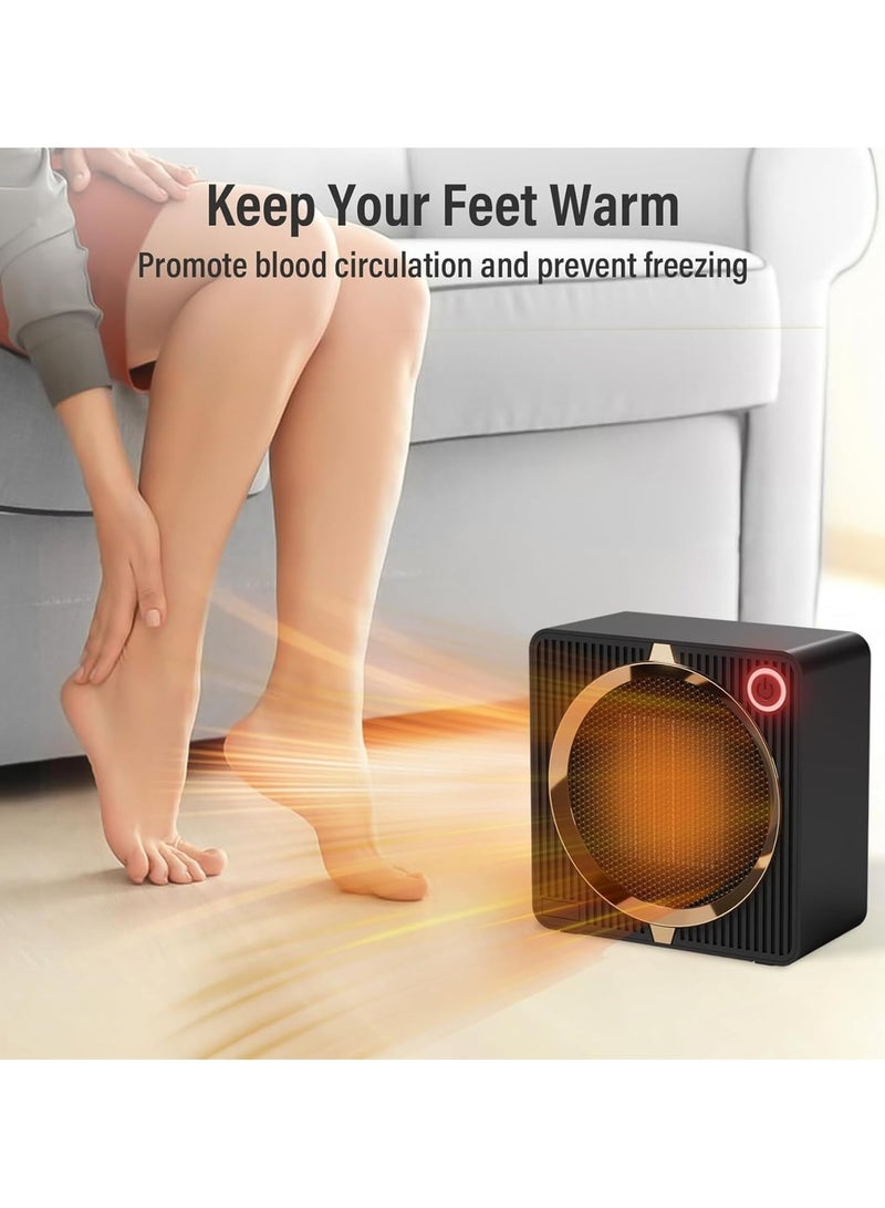 ORIONMAX Space Heater, Low Watt Portable Electric Heaters for Indoor Use On Desk, PTC Ceramic Saving Mini Desk Heater, Overheating & Tip-Over Protection Personal Heater for Desktop Office Home - Image 5