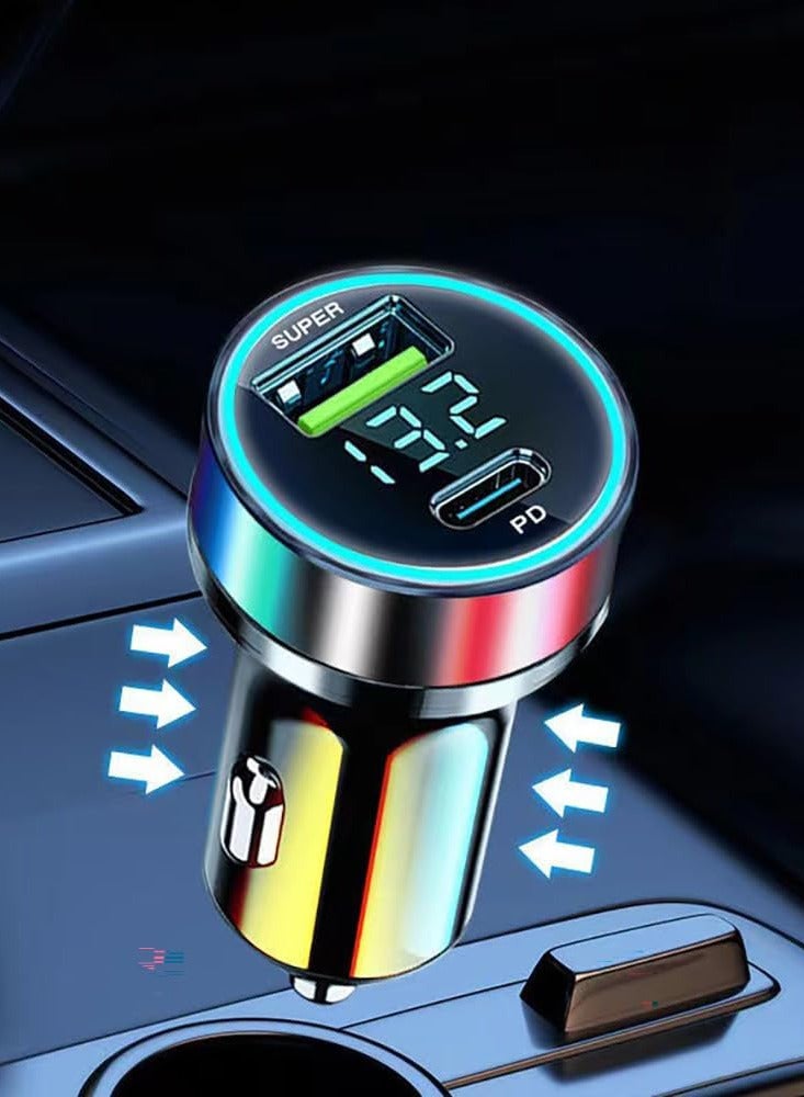 جيج بي في 120 واط USB مهايئ شاحن السيارة مع كشف الفولتية، PD30W+QC3.0 إخماد الشحن السريع لآيفون/أندرويد/سامسونج/آي باد برو وأكثر - Image 5