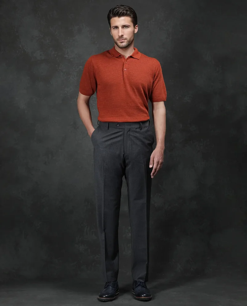 Rare Rabbit Men's Wool Blend Business Trousers