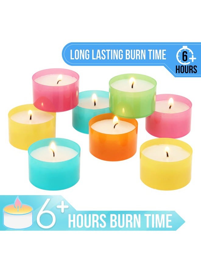 Stonebriar Dtlc-96-6 Tea Light Candles 6 To 7 Hr Extended Burn Time, 96 Pack, Multicolor, 96 Count - Image 5