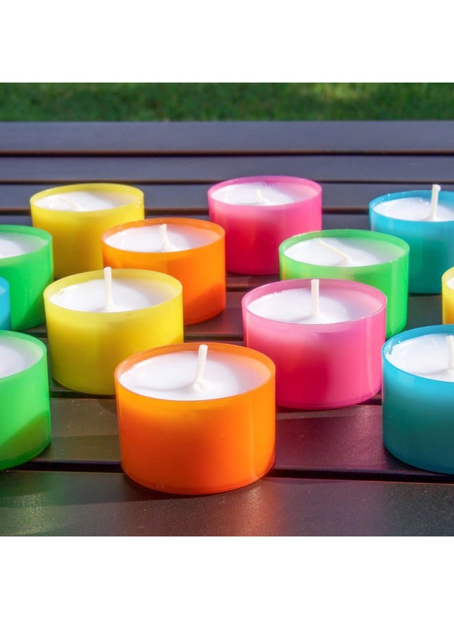Stonebriar Dtlc-96-6 Tea Light Candles 6 To 7 Hr Extended Burn Time, 96 Pack, Multicolor, 96 Count - Image 2