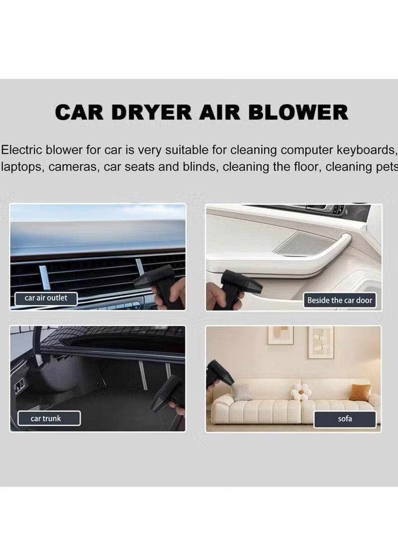 راكسوم منفاخ هواء توربو محمول لاسلكي | منفاخ قوي يعمل بالبطارية، صغير الحجم، للتنظيف والتجفيف | خفيف الوزن وفعال | (أسود) - Image 2