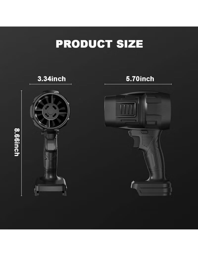 راكسوم منفاخ هواء توربو محمول لاسلكي | منفاخ قوي يعمل بالبطارية، صغير الحجم، للتنظيف والتجفيف | خفيف الوزن وفعال | (أسود) - Image 4