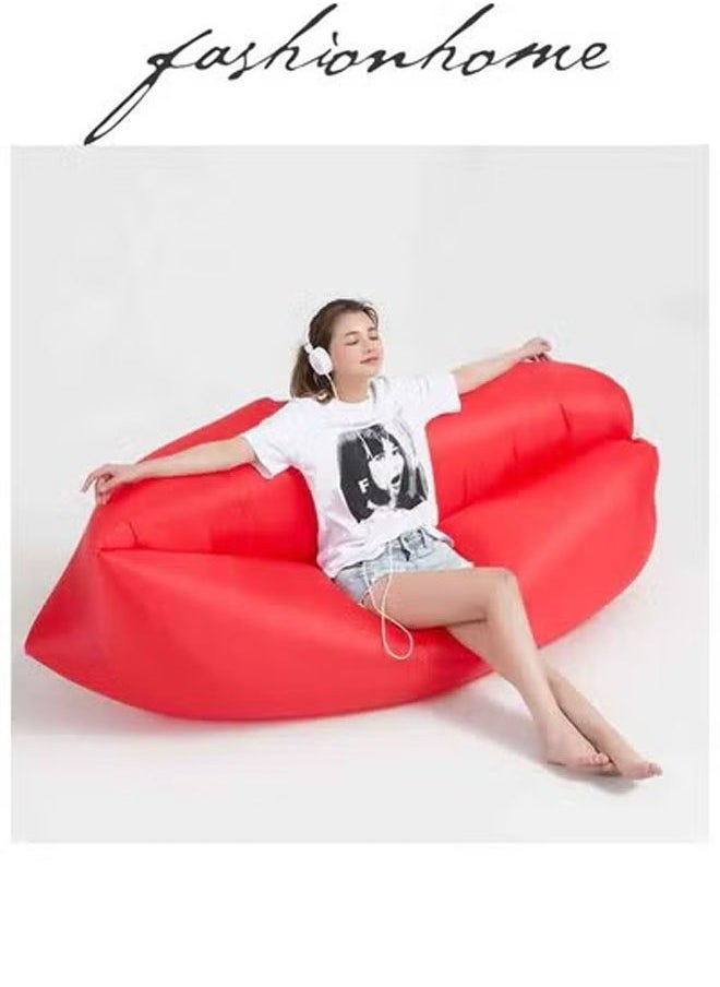 KLNAMAEAAN Outdoor portable inflatable waterproof beach air bed air bed sofa.Inflatable Lounger Air Sofa Hammock for Outdoor, Travelling, Camping, Hiking, Picnic  - Image 1
