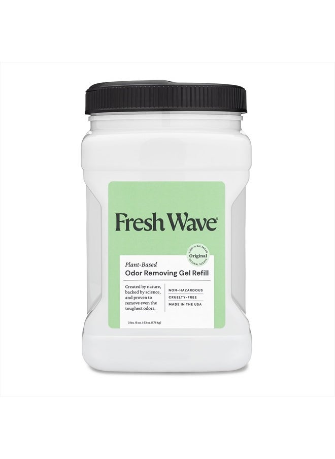Fresh Wave - Odor Removing Gel Refill, 63 oz.- Safer Odor Absorbers for Home, Natural Plant-Based Odor Eliminator, Every 15 oz. lasts 30-60 Days, For Cooking, Trash & Pets - Image 1