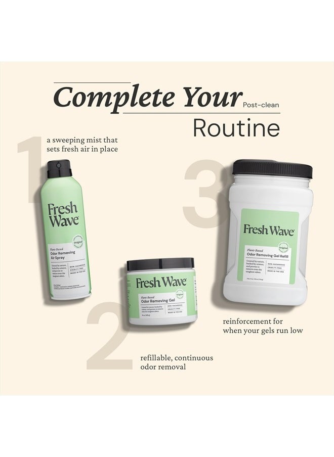 Fresh Wave - Odor Removing Gel Refill, 63 oz.- Safer Odor Absorbers for Home, Natural Plant-Based Odor Eliminator, Every 15 oz. lasts 30-60 Days, For Cooking, Trash & Pets - Image 1