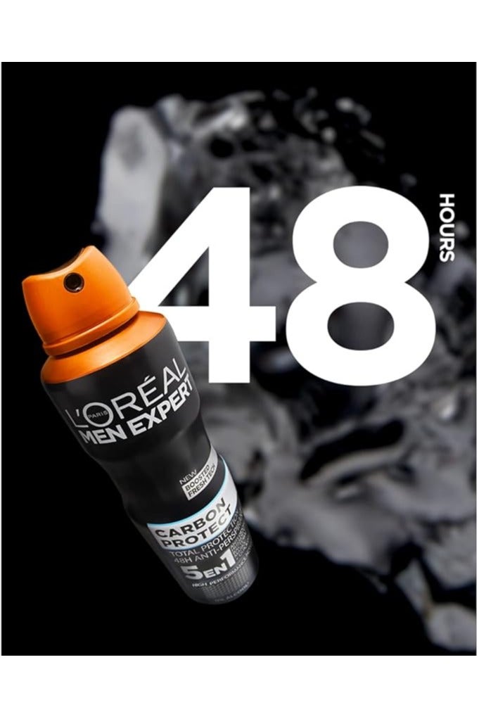 لوريال باريس مزيل عرق بخاخ كاربون بروتكت مضاد للتعرق من مين إكسبيرت، 150 مل - Image 2