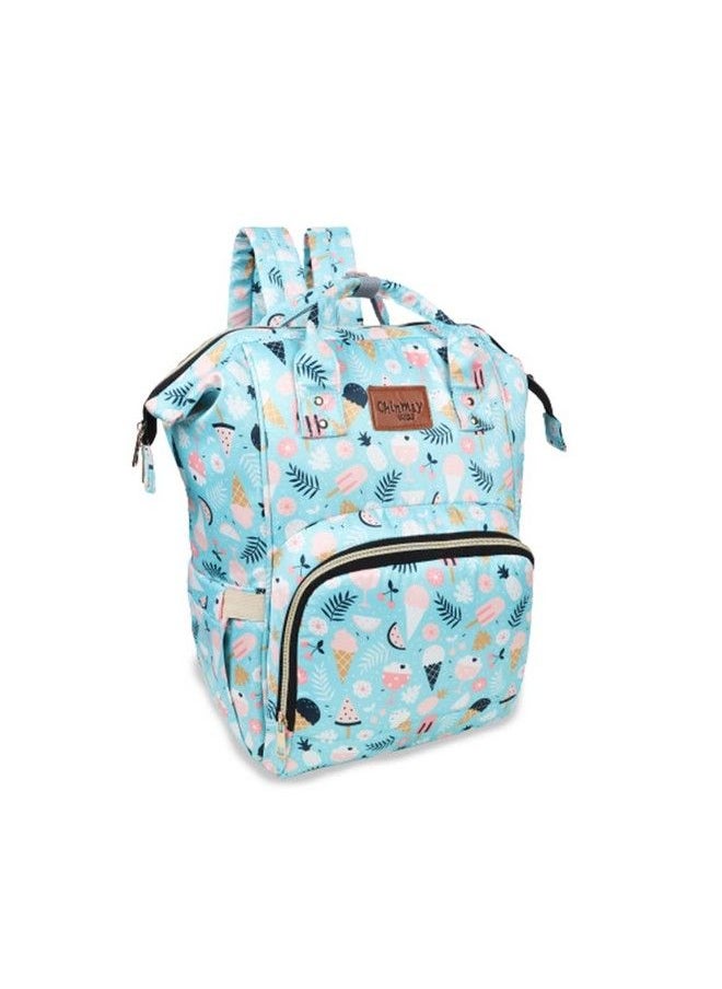 Chinmay Kids - Diaper Bag Nursing Maternity Backpack Waterproof Multifunctional Travel Bag Large Size (20 X 18 X 40 Cms)(Blue) (Green Ice Cream) - Image 1