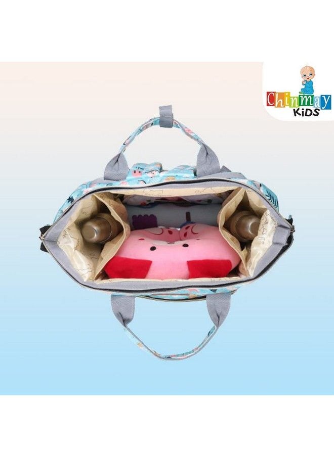 Chinmay Kids - Diaper Bag Nursing Maternity Backpack Waterproof Multifunctional Travel Bag Large Size (20 X 18 X 40 Cms)(Blue) (Green Ice Cream) - Image 1