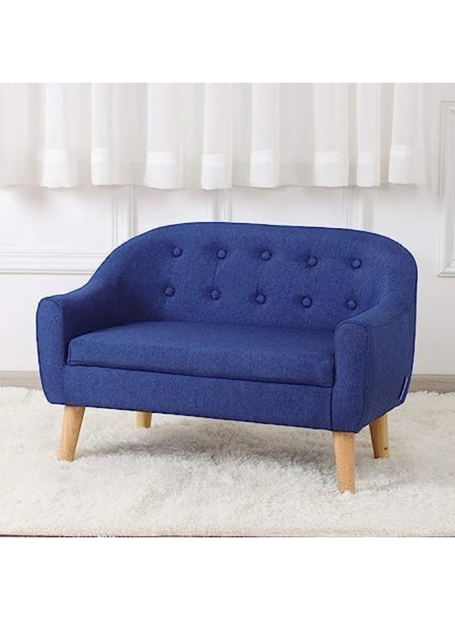 Generic Poppins HOME Kids Sofa Couch/Linen Fabric 2-Seater Upholstered Chair Couch for Toddler Ages Up to 4, Perfect for Baby Gift (Purple)  - Image 2