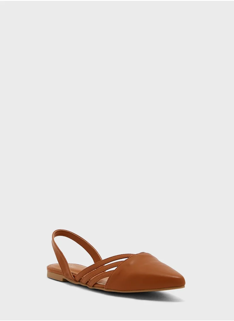 ELLA Cutout Pointed Slingback Flat Shoe