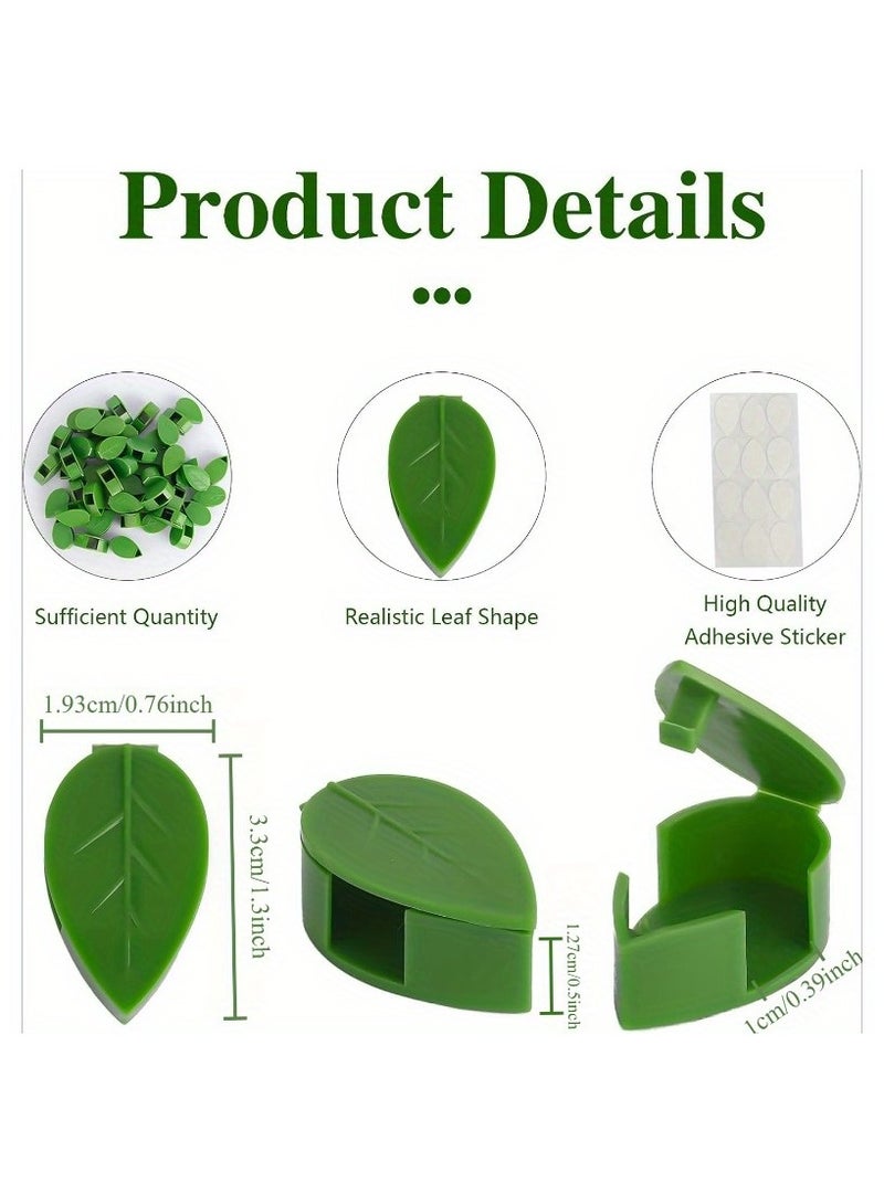 100PCS Plant Climbing Wall Fixture Clips, Plant Fixer Invisible Wall Vines Fixing Clips with Acrylic Adhesive Sticker, Self-Adhesive Hook Plant Vine Support Holder - Image 5