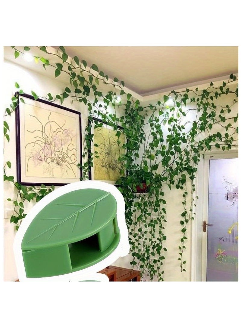 100PCS Plant Climbing Wall Fixture Clips, Plant Fixer Invisible Wall Vines Fixing Clips with Acrylic Adhesive Sticker, Self-Adhesive Hook Plant Vine Support Holder - Image 3