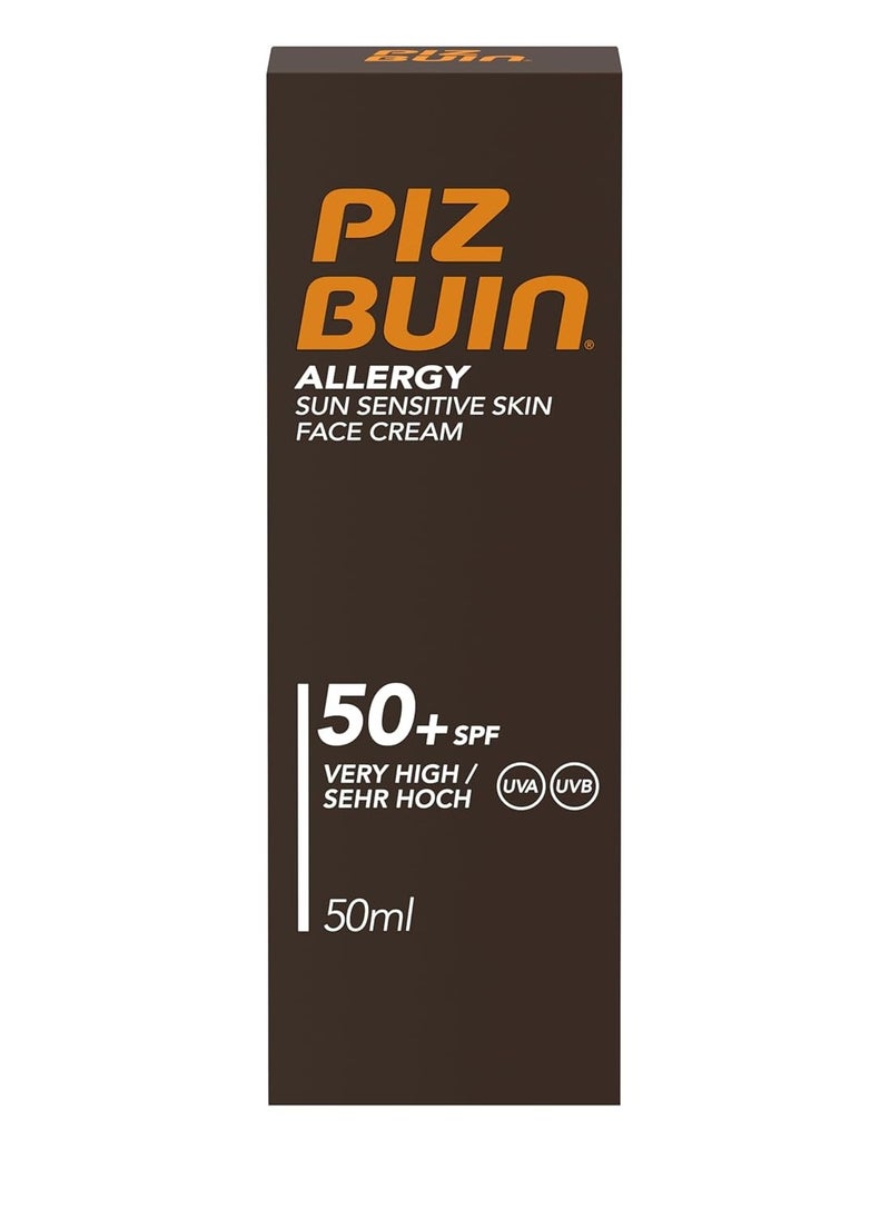 Piz Buin Allergy by Piz Buin Face Cream SPF50+ 50ml  - Image 1
