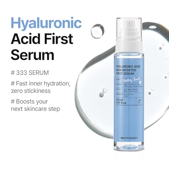 Meditherapy Hyaluronic Acid Serum XXL 150ml (5.07 fl.oz.) – Ultra Hydrating 333Serum for Glowing Skin, Face Moisturizer, Non-Sticky, Anti-Aging & Wrinkle Care, Korean Skin Care - Image 2