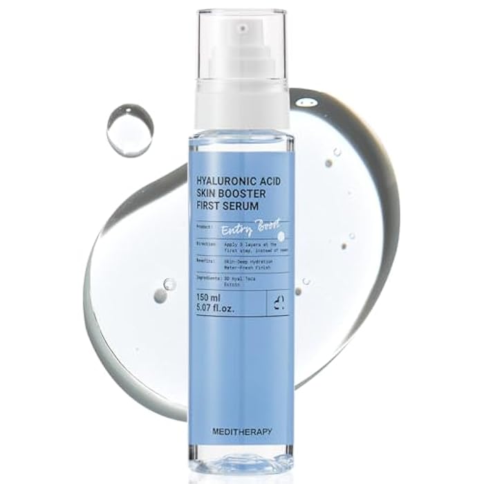 Meditherapy Hyaluronic Acid Serum XXL 150ml (5.07 fl.oz.) – Ultra Hydrating 333Serum for Glowing Skin, Face Moisturizer, Non-Sticky, Anti-Aging & Wrinkle Care, Korean Skin Care - Image 1