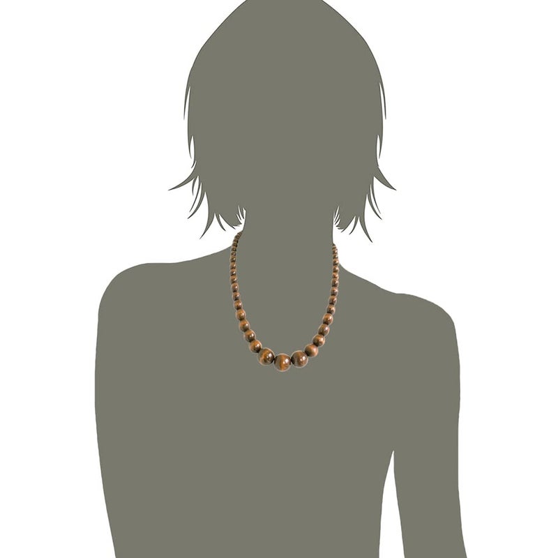 Xianli Wang Natural Wood Beads Necklace for Men Women Wooden Chain Unisex Chunky Bead Necklaces - Image 3