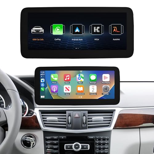 NINETOM 10.25 inch Touchscreen Wireless CarPlay Android Auto Multimedia Car Radio Receiver Compatible with Mercedes Benz E Class W212 with NTG4.5/4.7 System (2013-2015) - Image 1