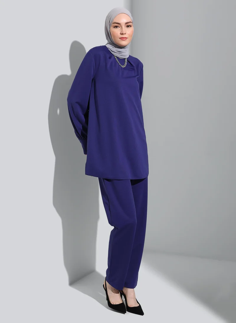 رفقة من مودانيسا Navy Blue - Suit - Refka