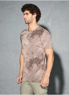Technosport Men Camouflage Printed Round Neck Regular Fit T-Shirt by Styli  - Image 2