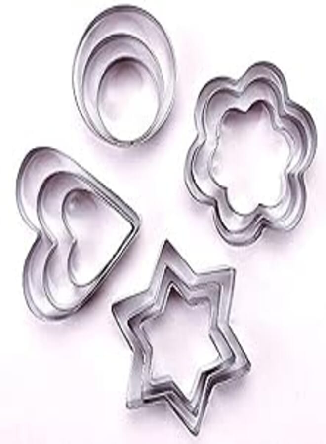Stainless steel cookie cutter 12 pcs -shapes…