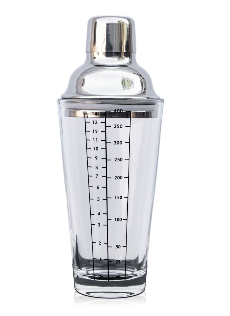 MIBRU Coffe and Cold Drinks Shaker Glass and Stainless 400ml  - Image 2