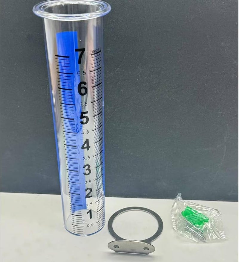 مقياس المطر الاحترافي مقاس 7 بوصات للخارجي مع حامل فولاذي لتتبع هطول الأمطار في الحدائق والمزارع - Image 5