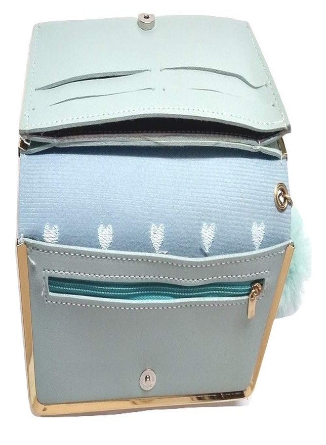 Dreamtrue Pastel Light Blue Color Clutch/Wallet For Womens And Girls/Everyday Essential Wallet - Image 2