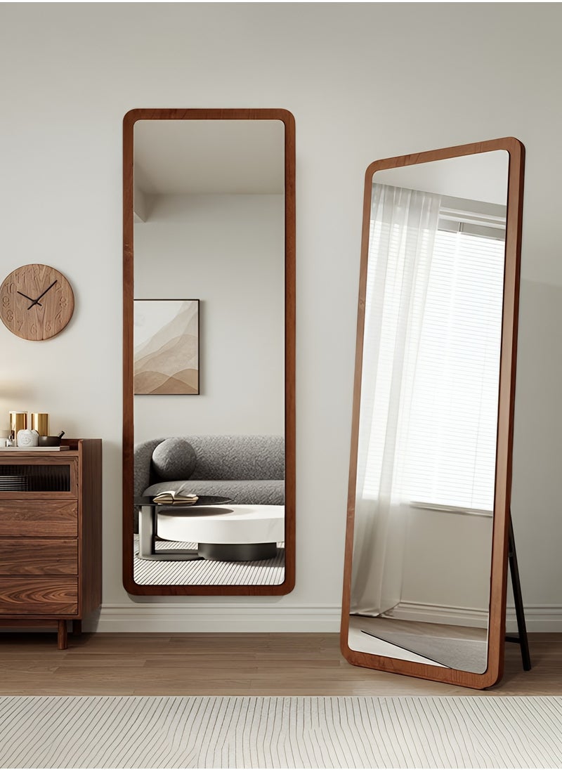 Taimi Full Length Mirror with Wooden Frame, Floor Mirror, Wall Mounted Mirror with Stand for Bedroom, Dressing Room, Living Room - 170X70cm  - Image 1