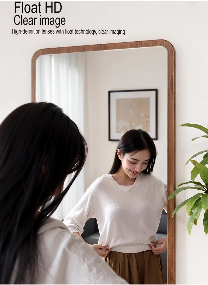 Taimi Full Length Mirror with Wooden Frame, Floor Mirror, Wall Mounted Mirror with Stand for Bedroom, Dressing Room, Living Room - 170X70cm  - Image 4