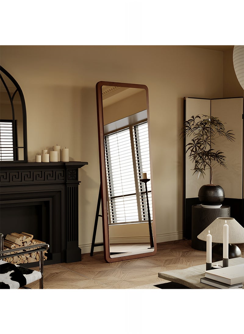 Taimi Full Length Mirror with Wooden Frame, Floor Mirror, Wall Mounted Mirror with Stand for Bedroom, Dressing Room, Living Room - 170X70cm  - Image 2