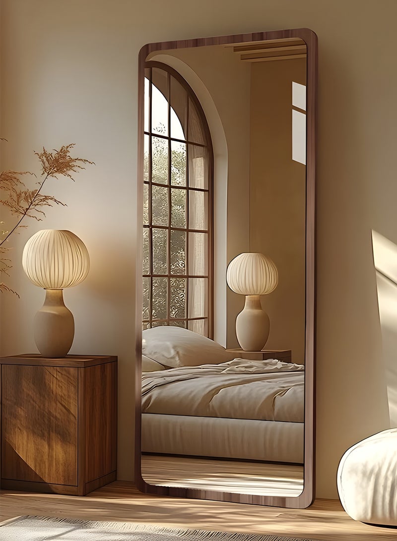 تايمي مرآة كبيرة جدا بتصميم انيق 170x70سم - مرآة كاملة الطول باطار خشبي  واستاند خلفي - تصميمها الجميل يناسب غرفة المعيشة وغرف اللبس وغرف النوم والمحال التجاريه - Image 1