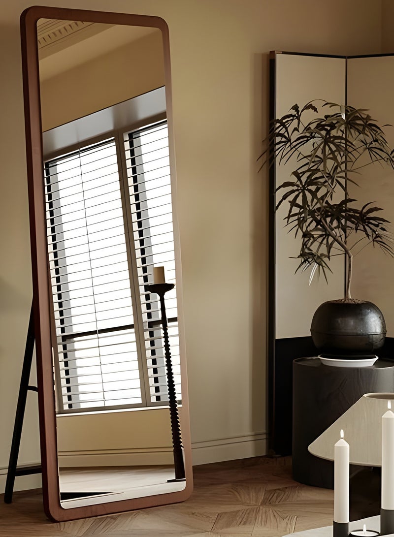تايمي مرآة كبيرة جدا بتصميم انيق 170x70سم - مرآة كاملة الطول باطار خشبي  واستاند خلفي - تصميمها الجميل يناسب غرفة المعيشة وغرف اللبس وغرف النوم والمحال التجاريه - Image 4