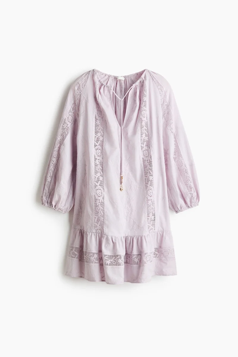 H&M Lace-inset tunic dress