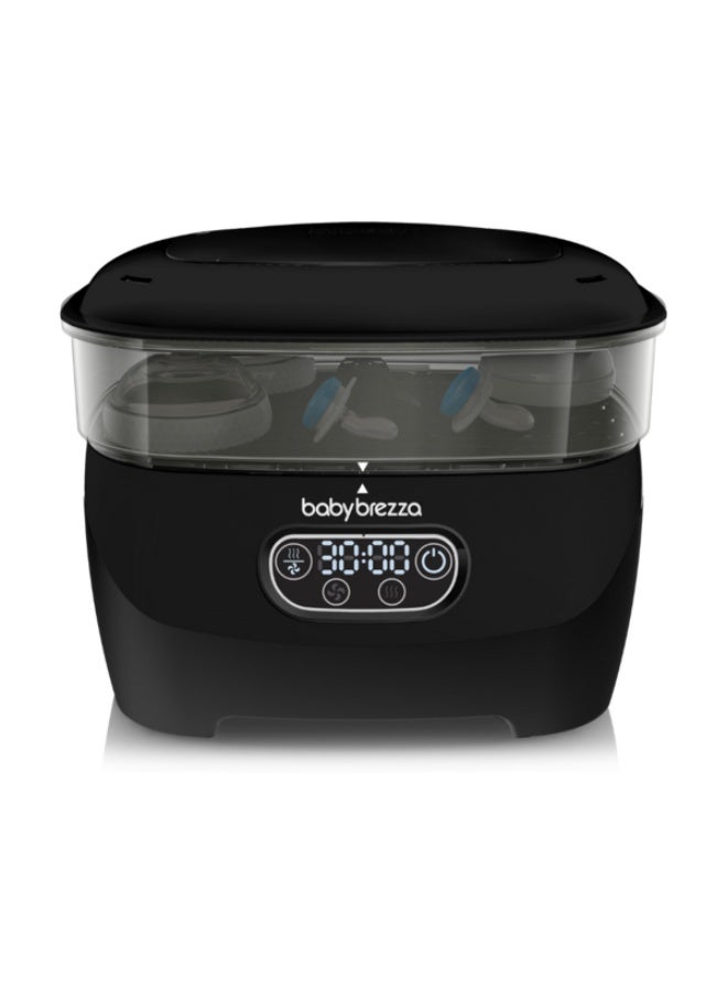بيبي بريزا جهاز تعقيم وتجفيف بيبي بريزا أدفانسد – جهاز بخاري كهربائي 4 في 1 لتعقيم وتجفيف زجاجات الأطفال وأجزاء مضخة الحليب والإكسسوارات، سعة كبيرة، مزود بفلتر HEPA – لون أسود - Image 3