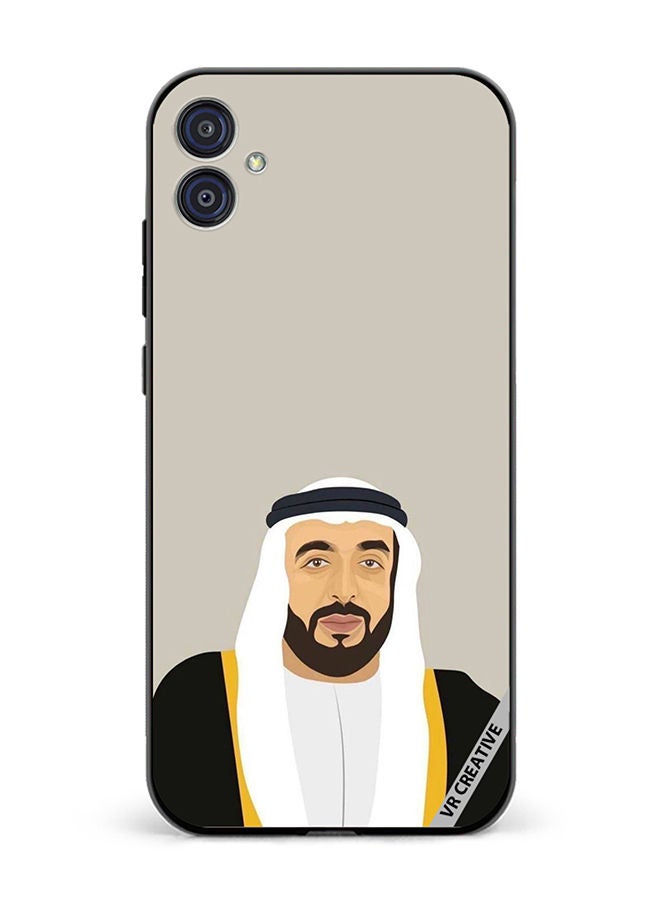 VR CREATIVE Protective Case Cover For Samsung Galaxy M04/F04 Sheikh Khalifa Bin Zayed Bin Sultan Al Nahyan Design Multicolour - Image 1