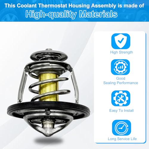 Hsbhlsnx Engine Thermostat for Toyota Avalon Camry Celica Corolla Highlander Matrix Prius RAV 4 Sienna Solara Tacoma Venza Yaris Lexus ES300 330 350 GS300 IS300 90916-A3003 90916-03129 90916-A3002 - Image 3
