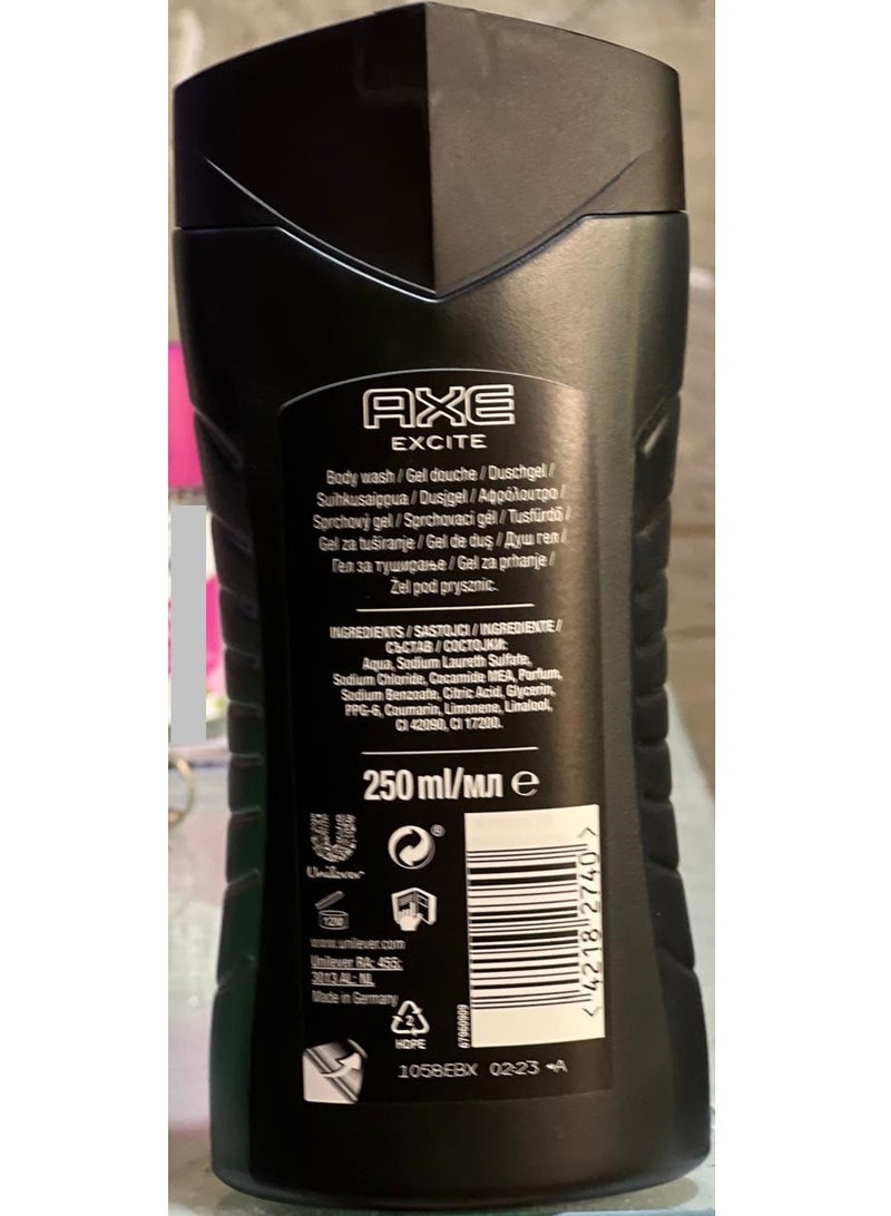 Axe Excite Body Wash Crisp Coconut & Black Pepper Scent 250ml - Image 2