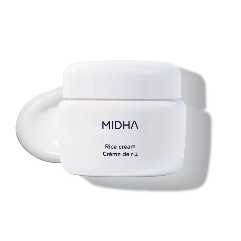 MIDHA Rice Cream 1.69fl.oz/50ml, Deep Hydration, Glow-Enhancing, Skin Barrier Support â€“ Moisturising, Lightweight Daily Cream with Dewy, Radiant Finish, for Rice Face Spots - Image 1