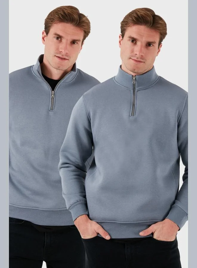 Buratti Buratti Cotton Regular Fit Stand Collar 2-Pack Sweat Men's SWEAT 59052592S2