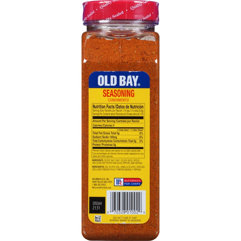 OLD BAY Seasoning, 24 oz - One 24 Ounce Container of OLD BAY All-Purpose Seasoning with Unique Blend of 18 Spices and Herbs for Crabs, Shrimp, Poultry, Fries, and More - Image 2