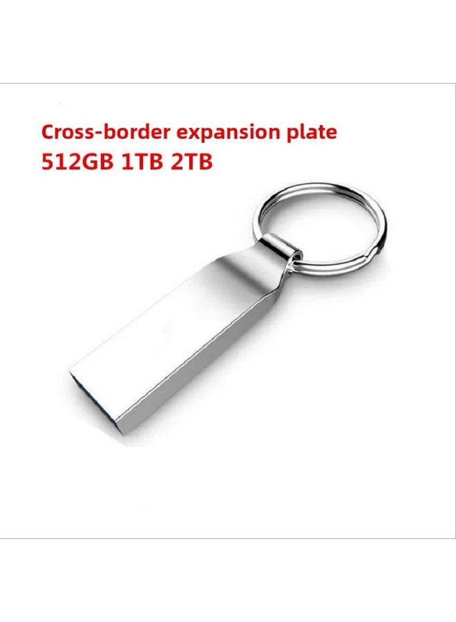 U Disk Wind Chime 16G 32G 64G Metal U Disk Key Ring U Disk 512G 1TB 2TB Expansion Disk Upgrade-Color:Silver-Capacity:128G-2TB - Image 5