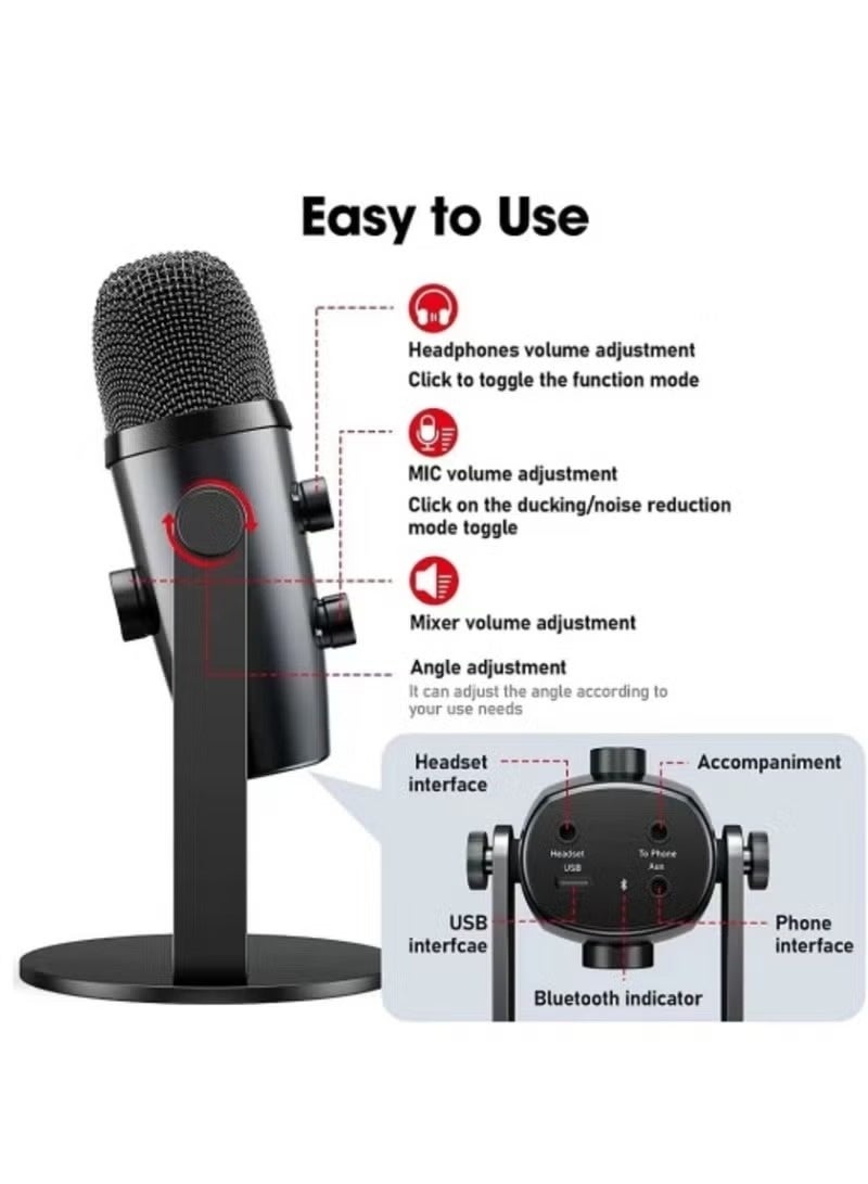 Jmary Professional Studio Sound: JMARY MC-PW10 USB Studio Condenser Microphone - Image 3
