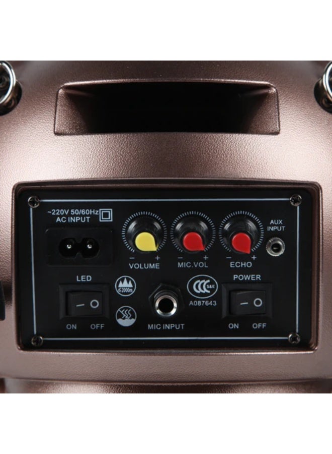 كروني مكبر صوت كاريوكي محمول كروني V6e - نظام صوت مدمج قوي بقوة 40 وات مع ميكروفون لاسلكي، ودعم USB/TF/Fm/Aux، وبطارية قابلة لإعادة الشحن للترفيه في الحفلات الداخلية والخارجية - Image 4