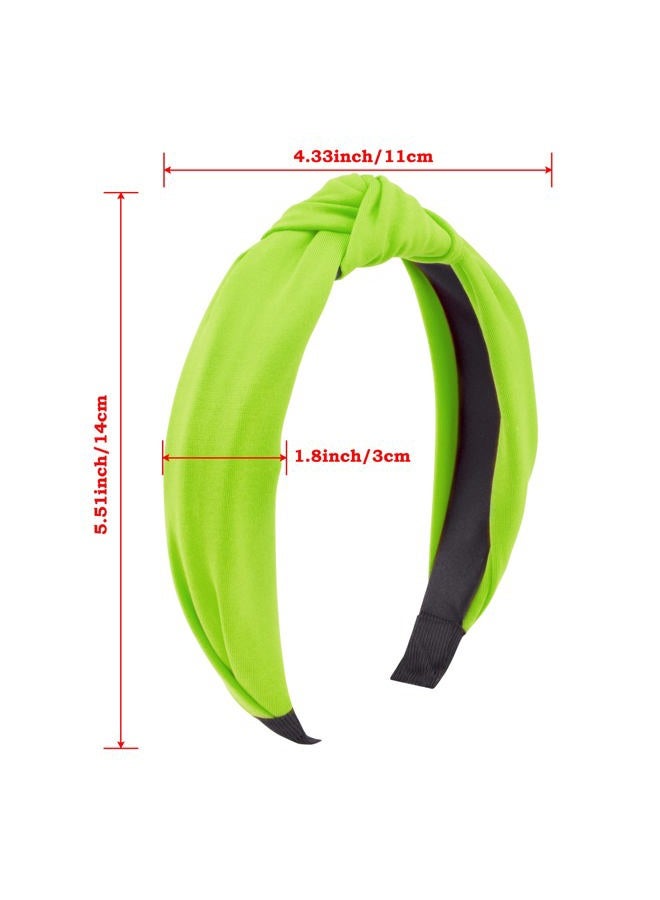 SIQUK 15 Pieces Top Knot Headbands for Women in 15 Colors, Cross Knot Headband, Wide Cloth Knot Headbands - Image 2