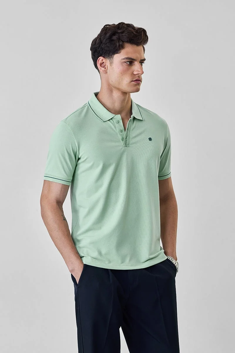 SNITCH Regular Fit Polo Stretch T-Shirt