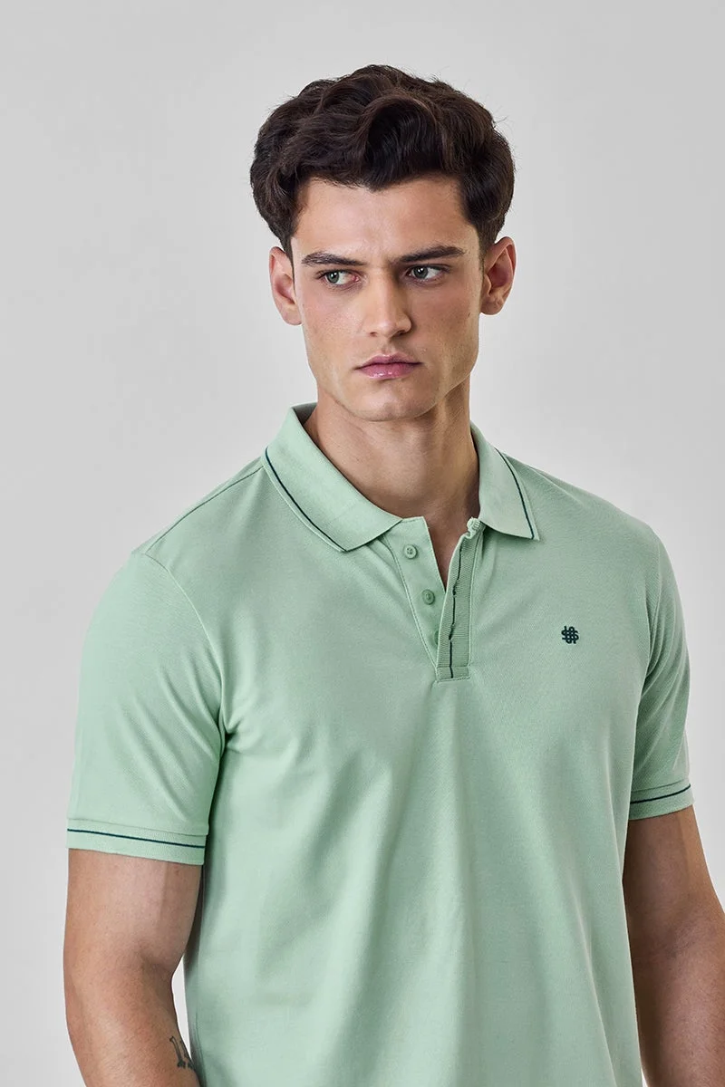 سنيتش تيشيرت بولو بقصة عادية مطاطي