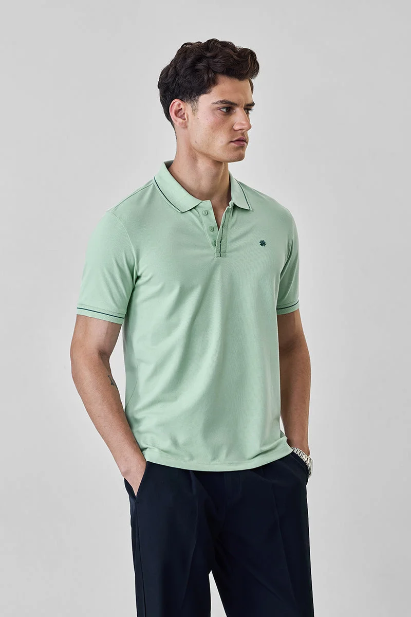 SNITCH Regular Fit Polo Stretch T-Shirt