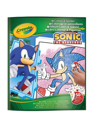 Sonic the Hedgehog Colouring Book with Stickers – 32 Fun Activity Pages & 4 Sticker Sheets | Kids Creative Colouring Set | Perfect Gift for Boys & Girls Ages 3+ - view 3