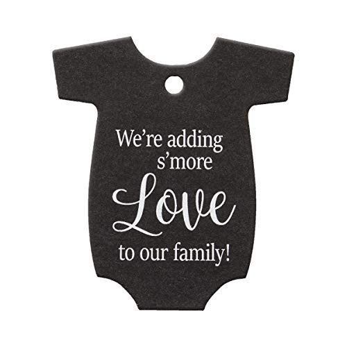 Summer-Ray.com Summer-Ray 50pcs Baby Onesie Adding S'More Love to Our Family Baby Shower Favors Gift Tags Thank You Tags (Kraft) - Image 1